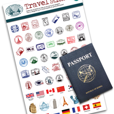 [리틀램스쿨] 트래블 스티커 여권세트